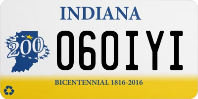 IN license plate 060IYI