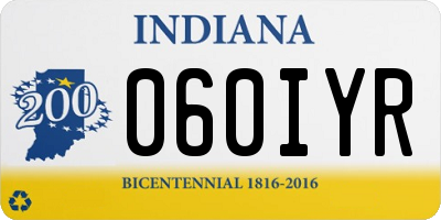 IN license plate 060IYR