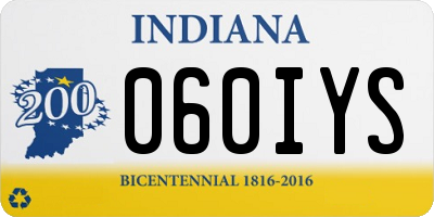 IN license plate 060IYS