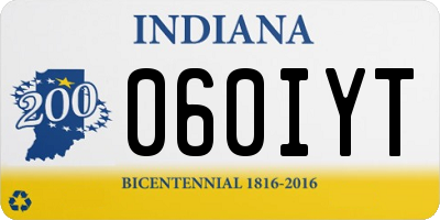 IN license plate 060IYT