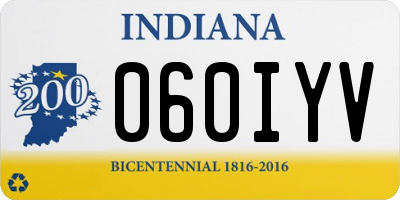 IN license plate 060IYV
