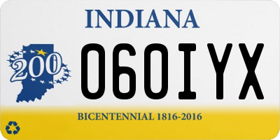 IN license plate 060IYX