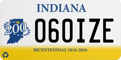 IN license plate 060IZE