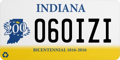 IN license plate 060IZI