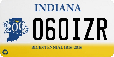 IN license plate 060IZR