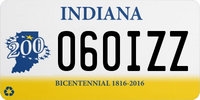 IN license plate 060IZZ