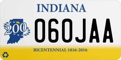 IN license plate 060JAA