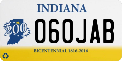 IN license plate 060JAB