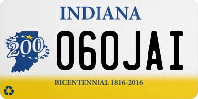 IN license plate 060JAI