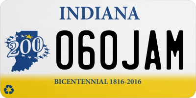 IN license plate 060JAM
