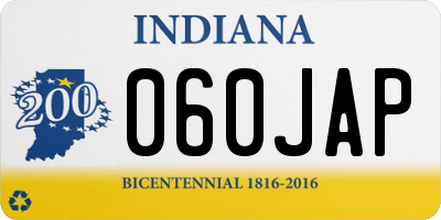 IN license plate 060JAP