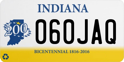 IN license plate 060JAQ