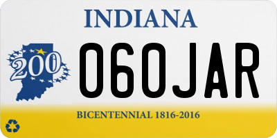 IN license plate 060JAR