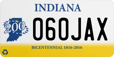 IN license plate 060JAX