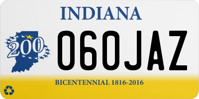 IN license plate 060JAZ