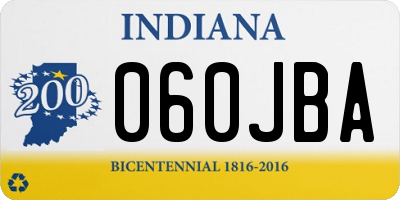 IN license plate 060JBA