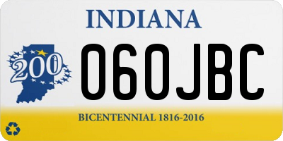 IN license plate 060JBC
