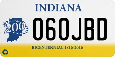 IN license plate 060JBD