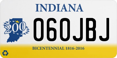 IN license plate 060JBJ