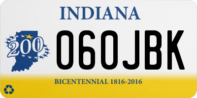 IN license plate 060JBK
