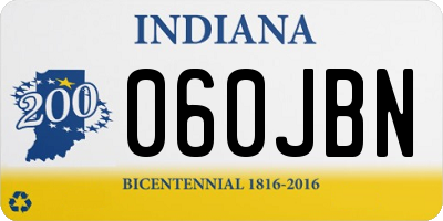 IN license plate 060JBN