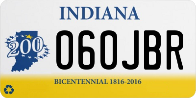 IN license plate 060JBR