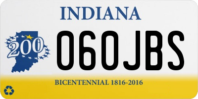 IN license plate 060JBS