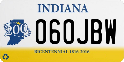 IN license plate 060JBW