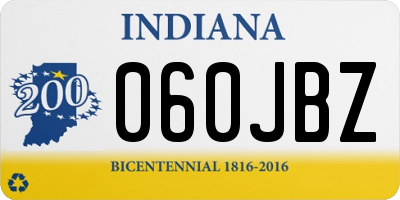 IN license plate 060JBZ