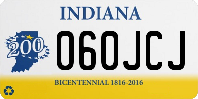 IN license plate 060JCJ