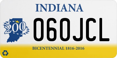 IN license plate 060JCL