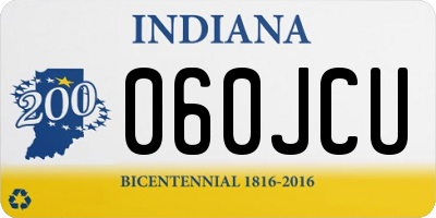 IN license plate 060JCU