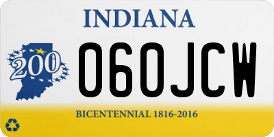 IN license plate 060JCW