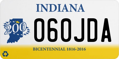 IN license plate 060JDA