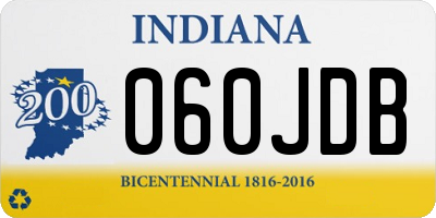 IN license plate 060JDB