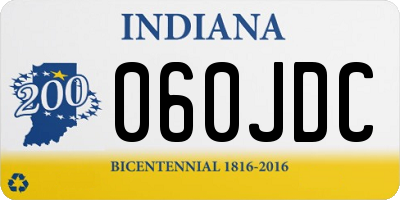 IN license plate 060JDC