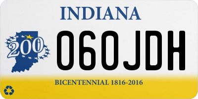 IN license plate 060JDH