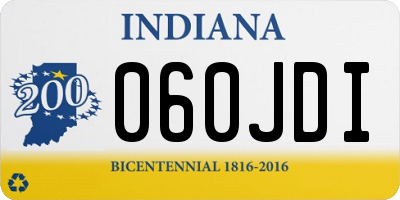 IN license plate 060JDI