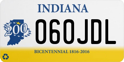 IN license plate 060JDL