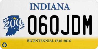 IN license plate 060JDM