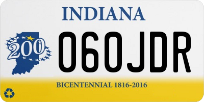 IN license plate 060JDR