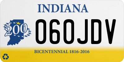 IN license plate 060JDV