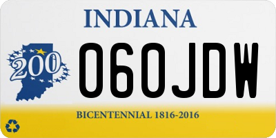IN license plate 060JDW