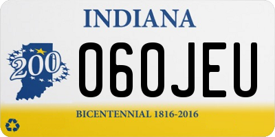 IN license plate 060JEU