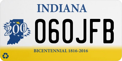 IN license plate 060JFB