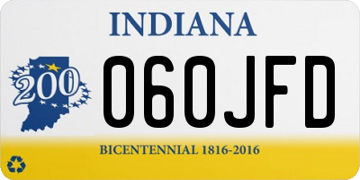 IN license plate 060JFD