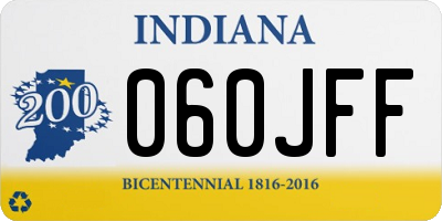 IN license plate 060JFF