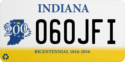IN license plate 060JFI