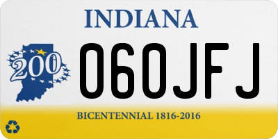 IN license plate 060JFJ