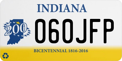 IN license plate 060JFP